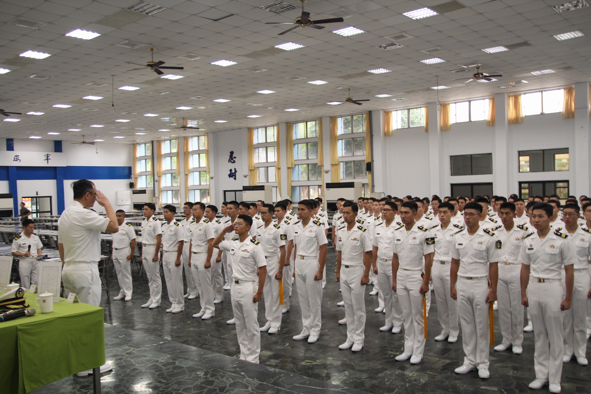 海軍軍官學校學生總隊實施正期113年班學生軍歌驗收